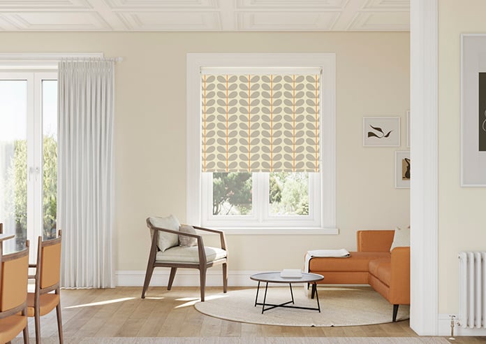 Orla Kiely Two Colour Stem, Warm Grey - Roller Blind - Image 3